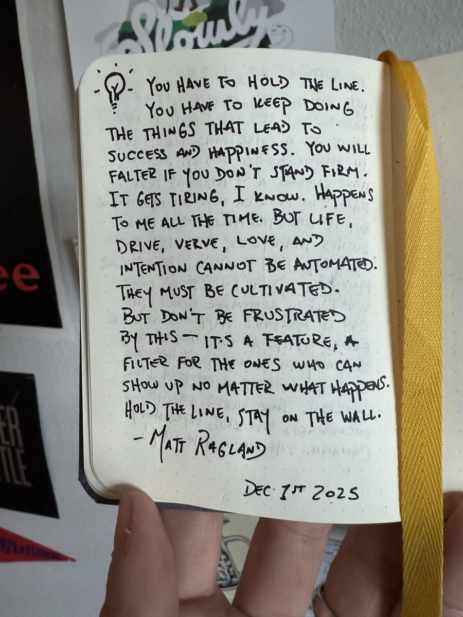 mattragland's tweet image. Good morning and happy December 1st! 

Hold the line and keep doing the things that matter. 

It’s not easy but it’s worth it.