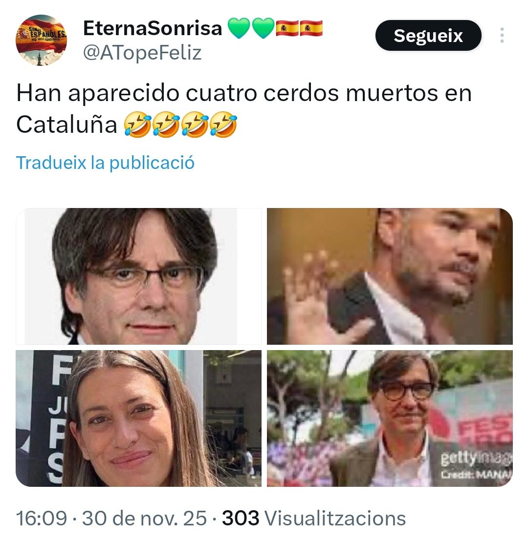 dracdolot's tweet image. Imagino que la nova guingueta que varen crear la setmana passada el @salvadorilla i la ministra @SaizElma per monitorar delictes d&apos;odi a les xarxes ja estarà estudiant això.