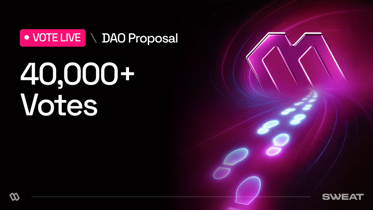 🚨 40,000+ votes in one weekend.

The $SWEAT DAO is moving 🚶

Check out the links below 👇