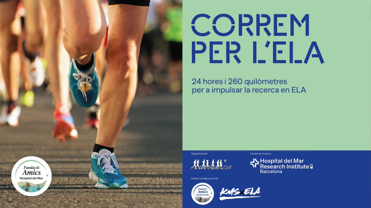 AmicsHMar's tweet photo. Seguim amb l’ELA.
Després del Dorsal 0 de la Cursa Nocturna al Metro, ara encarem les 24 hores d’Ultrafons en Pista, organitzades per @corredorscat, que un any més ens han escollit com a beneficiaris @HMar_research . 💙 Gràcies!
📲 BIZUM: 01778
#Dorsal0 #24hUltrafons #ELA https://t.co/OfALfvE088