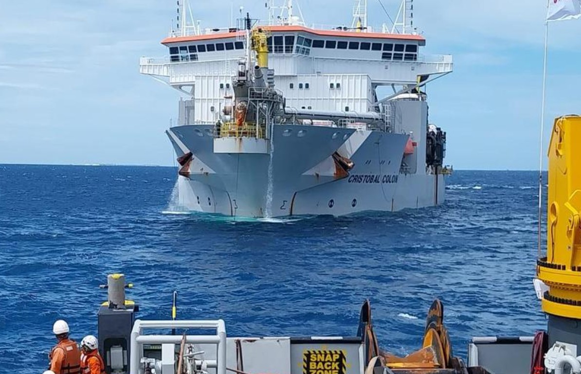 EXCLUSIVE: #JanDeNul’s TSHD Cristobal Colon starts its work on #Rasmalé

dredgingtoday.com/2025/12/01/exc…