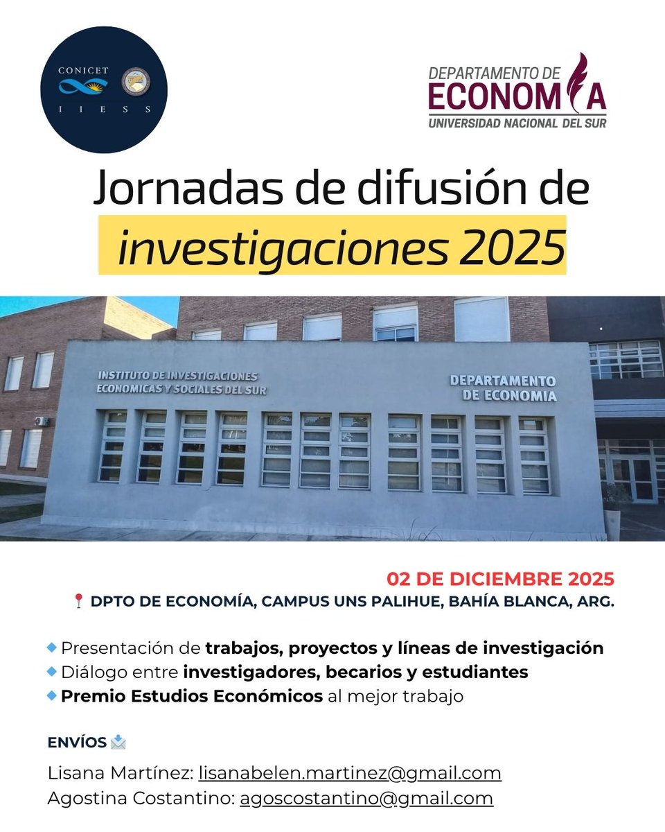 📢 Mañana 02/12 a partir de 08:30
Jornada de difusión de investigaciones 👈

Programa 2025 🔗
sites.google.com/view/iiess-jdi…
