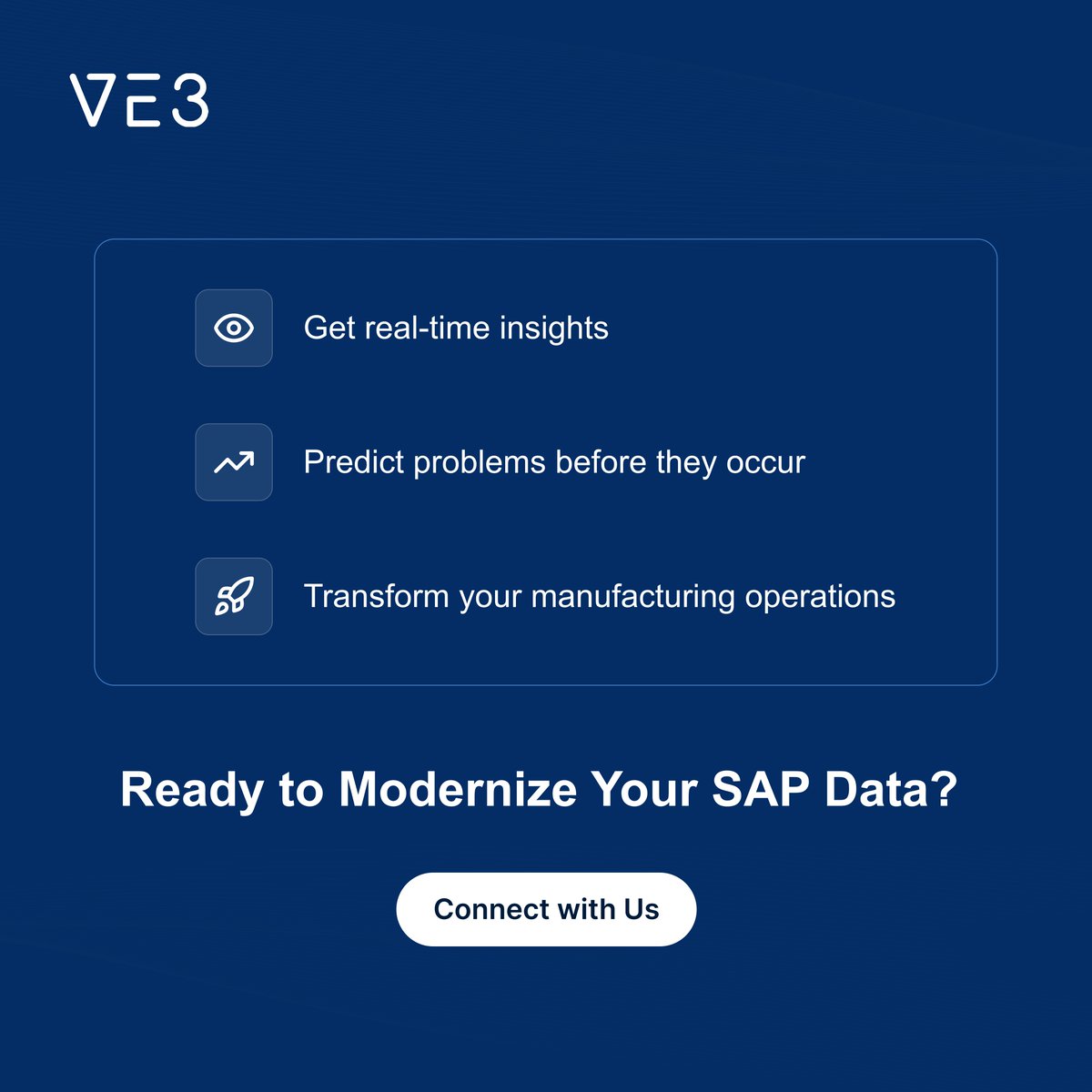 ve3global's tweet image. For manufacturers relying on SAP your core business processes – from production planning &amp;amp; execution to quality management and supply chain logistics – generate a treasure trove of valuable data

Learn More: zurl.co/KydT5

#SAP #Databricks #Analytics  #SAPManufacturing