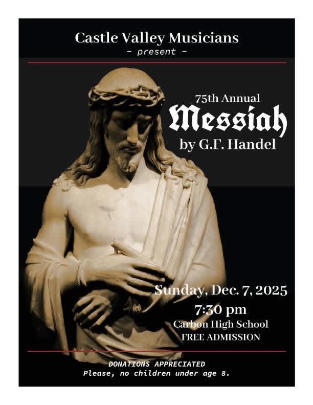 bsbijones's tweet photo. 75th Annual Messiah Performance- Price UT 7:30 Carbon High Auditorium https://t.co/d7imPwZhbe