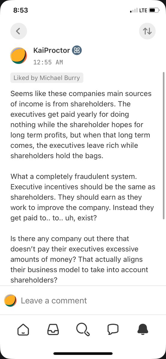Iliekstonkz's tweet image. Michael Burry liked my comment on his substack post! What an honor. Dropped a subtle GameStop reference in there too 🤭 $GME