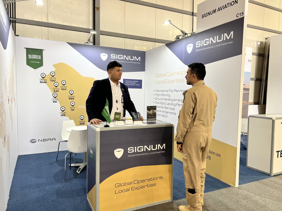 SignumAviation's tweet photo. Thank you for a strong week in Riyadh. 

If you’d like to talk through winter routes or upcoming operations, message us or visit https://t.co/pi0TmAvvGl https://t.co/FF8tKrOm0J