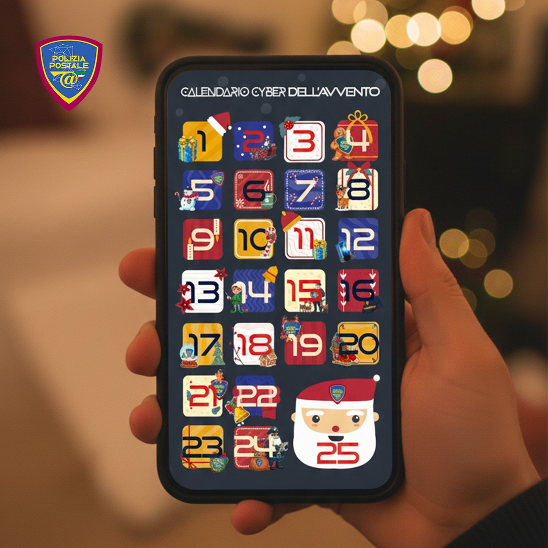 La #PoliziadiStato presenta il Calendario dell’Avvento cyber della  #Poliziapostale che dal 1° al 25 dicembre accompagnerà tutti gli utenti  della rete con consigli curiosità e suggerimenti utili per navigare  online in modo consapevole e sicuro
poliziadistato.it/articolo/19966…
#1dicembre