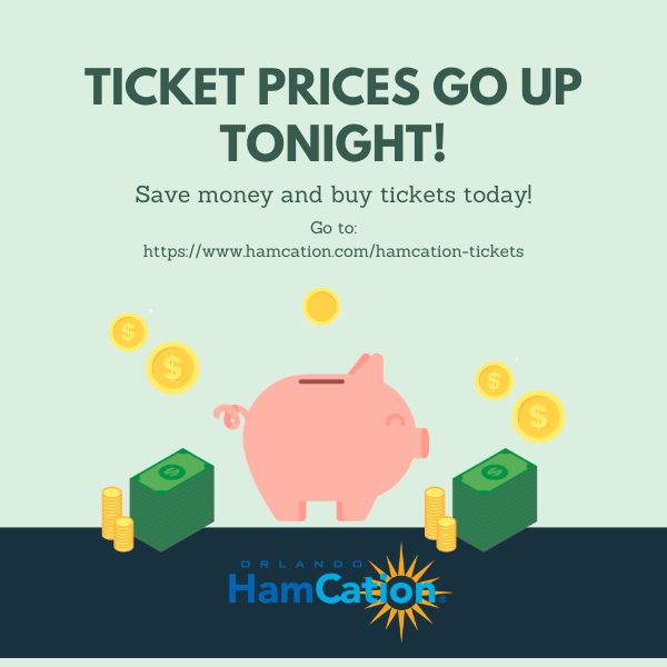 Hamcation's tweet image. Don't forget! Today is the last day to buy tickets before the price increases. Prices will increase at 12:01 AM ET on December 2.