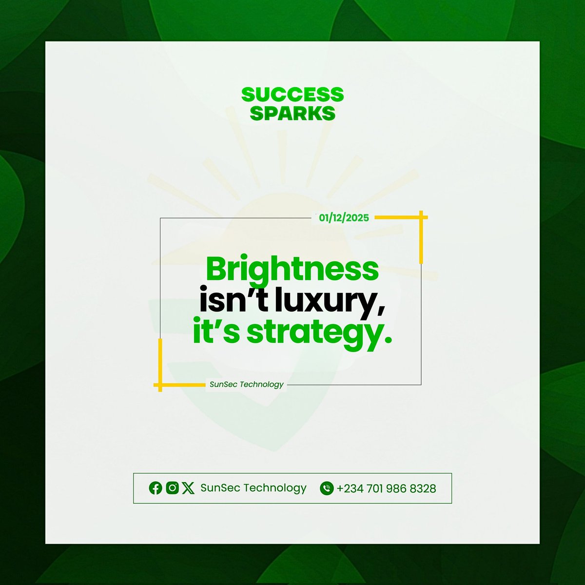 SunSecTech's tweet image. Brightness is a security strategy, not a luxury. 💡
Light removes blind spots. Fear loses territory.

📲 bit.ly/SunSecTechnolo…

#sunsectechnology 
#SecureNigeria
#SolarSecurity