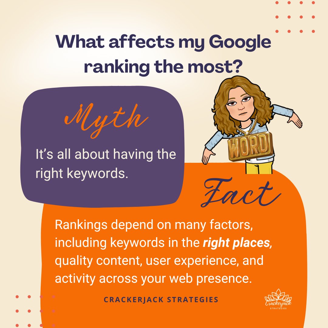 CrackerjackStr's tweet image. Want to show up on Google Maps? 🤩  
Use the right keywords, keep info updated, collect reviews, and make your site phone-friendly.

Crackerjack Strategies is your partner for local growth! 🚀

#CrackerjackStrategies #LocalSEO #GoogleMapPack