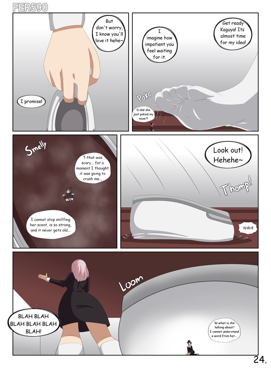 The Goddess Fujiwara Pg. 24

Chika is doing something, but Kaguya is too distracted with Chika's scent she doesn't know!

Special thanks to Tethys for supporting this project!

Hope you like it, have a nice day, and follow for more! ^^

#giantess #SizeTwitter #巨大娘