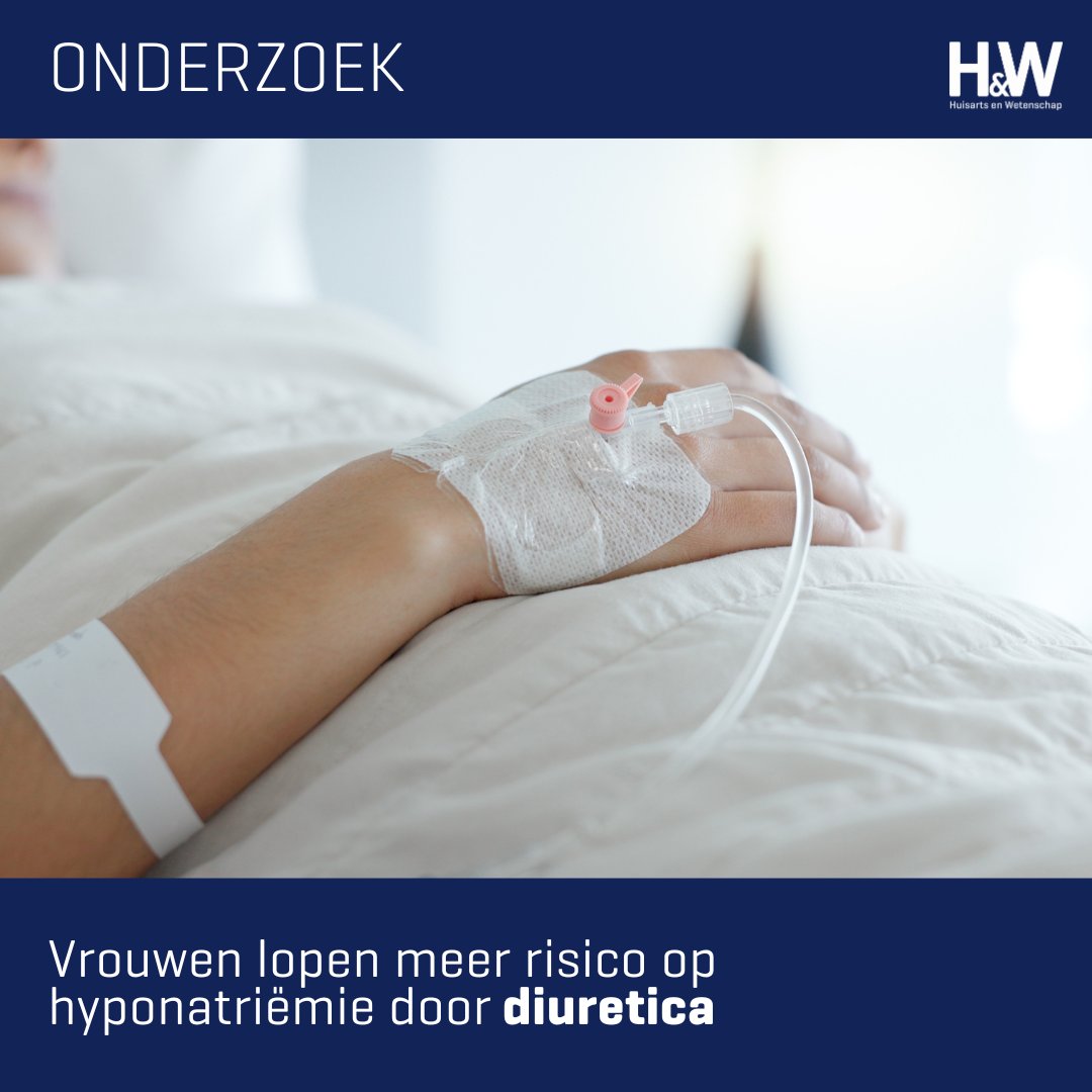 Vrouwen hebben een significant hoger risico dan mannen op ziekenhuisopname met hyponatriëmie bij gebruik van diuretica.
ow.ly/o0iw50XyBGn

#hyponatriëmie #diuretica