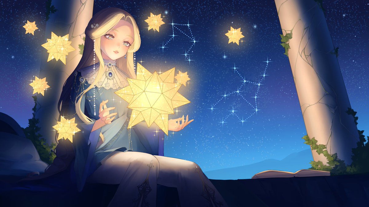 kasluan's tweet photo. "A new lullaby is born tonight… 🌙⭐️"

Art for aesthetic_lullaby (twitch)
This artwork turned out very emotionally intense for me, and I’m really happy that the result was liked! :з https://t.co/6awIWXhKrE