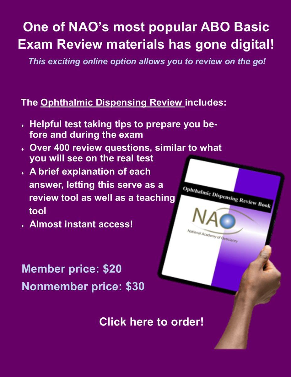 Get your ABO Basic Certification Exam Review Material DIGITALLY! - mailchi.mp/nao.org/are-yo…