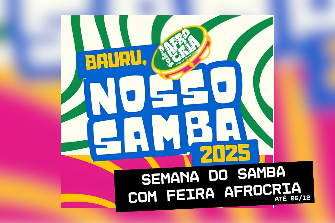 fmc_comunica's tweet image. BAURU RITMO DE SAMBA! 🥁✊🏿
A Semana do Samba 2025 já começou no Sambódromo e segue até dia 06/12 agitando a cidade!
A programação une a Feira AfroCria e grandes nomes da nossa música. Destaques para Jô Moura, Denise Amaral e o encerramento no Mary Dota com Arlindinho Cruz! 🎶