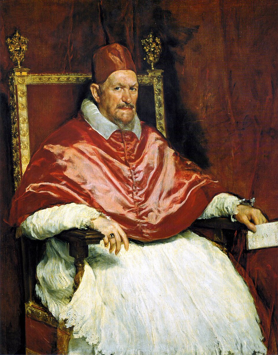 Portrait of Pope Innocent X
by Diego Velázquez, circa 1650,
Galleria Doria Pamphilj in Rome.