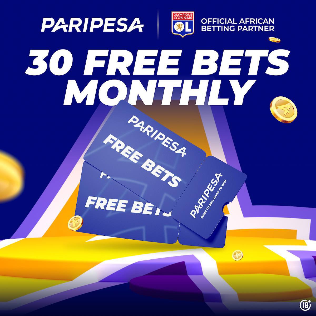 Paripesa have gold me to choose 50 people who will be awarded 30 Free bets monthly.

Need 50 newly registered Paripesa accounts kindly share 📱 paripesa.bet/kimathi
Promo code 👉KIMATHI