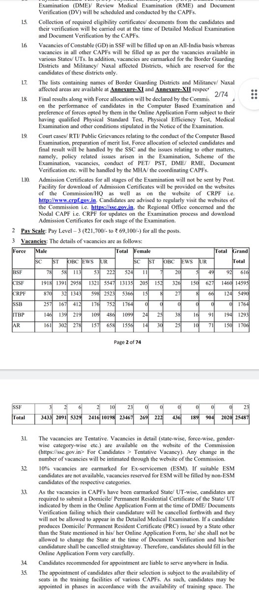 police_exam2025's tweet image. SSC GD 2026 NOTIFICATION OUT....🎯

From start -1/12/2025.  - 31/12/2025

Vacancy -25000+ 

#ssc #sscgd #sscreform #ssccgl
