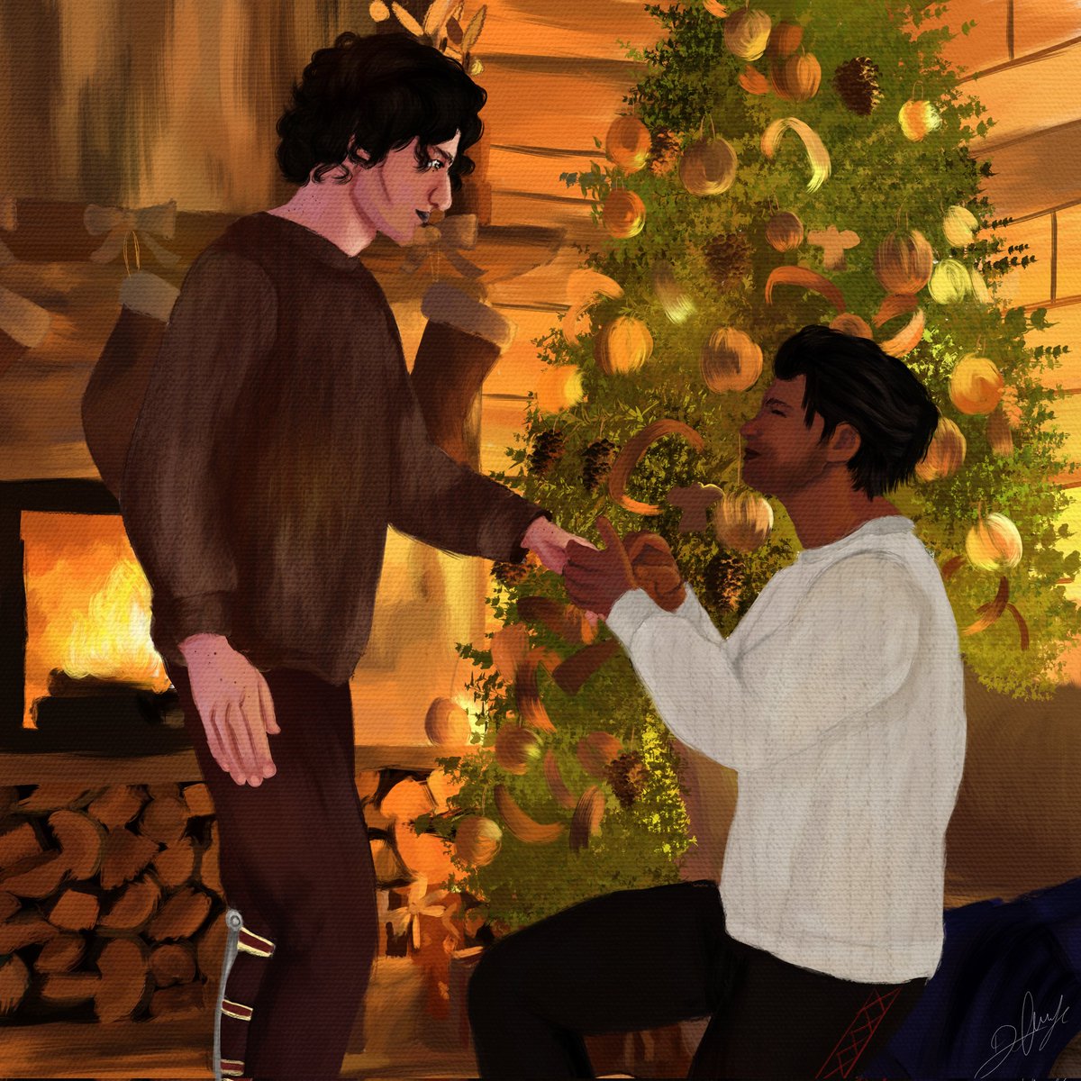 I had the beautiful pleasure in participating in the #jayvikholidayexchange2025 and I did the gift for <a href="/skybluefey/">gabs</a> !! One of the prompts was christmas proposal and I, as a true hopeless romantic, knew I had to do it.
Hope you like it ♡
<a href="/jayvikexchange/">༊·˚ Jayvik HOLIDAY Exchange ⚙ CREATION PERIOD</a> 

#jayvik