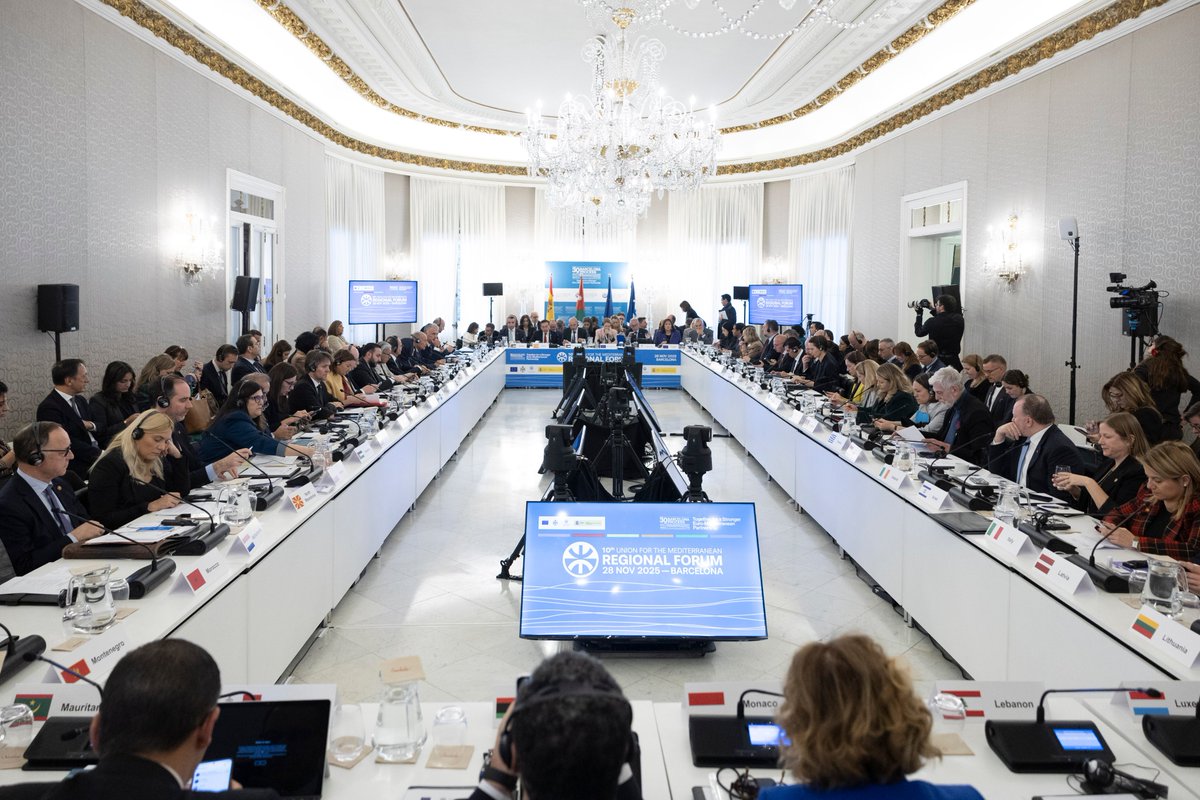 🌍 El viceministro de Asuntos Exteriores Yannis Loverdos en el  X Foro Regional de la #UpM en Balcelona. El nuevo Pacto  para el Mediterráneo  de la UE está en armonia con los objetivos de Grecia de profundizar las relaciones con los países de la vecindad meridional.