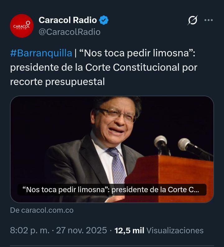 Jorge Enrique Ibañez es el presidente de la Corte Constitucional que tiene una asignación mensual de 61 MILLONES DE PESOS.
Es el mismo que le niega a nuestros viejitos recibir $230.000.
Y está pidiendo más plata, que ser tan miserable