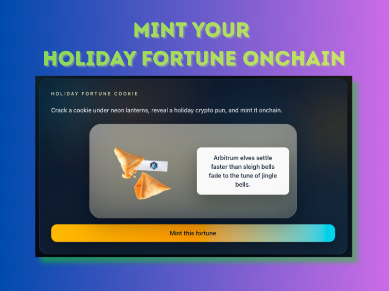 hummusonrails's tweet image. You know what you&apos;re missing in your life?

Dad joke puns in a holiday fortune cookie, minted onchain.

Check out my new @farcaster_xyz miniapp and mint your own onchain fortune cookie today! 🥠

farcaster.xyz/miniapps/9ehld…