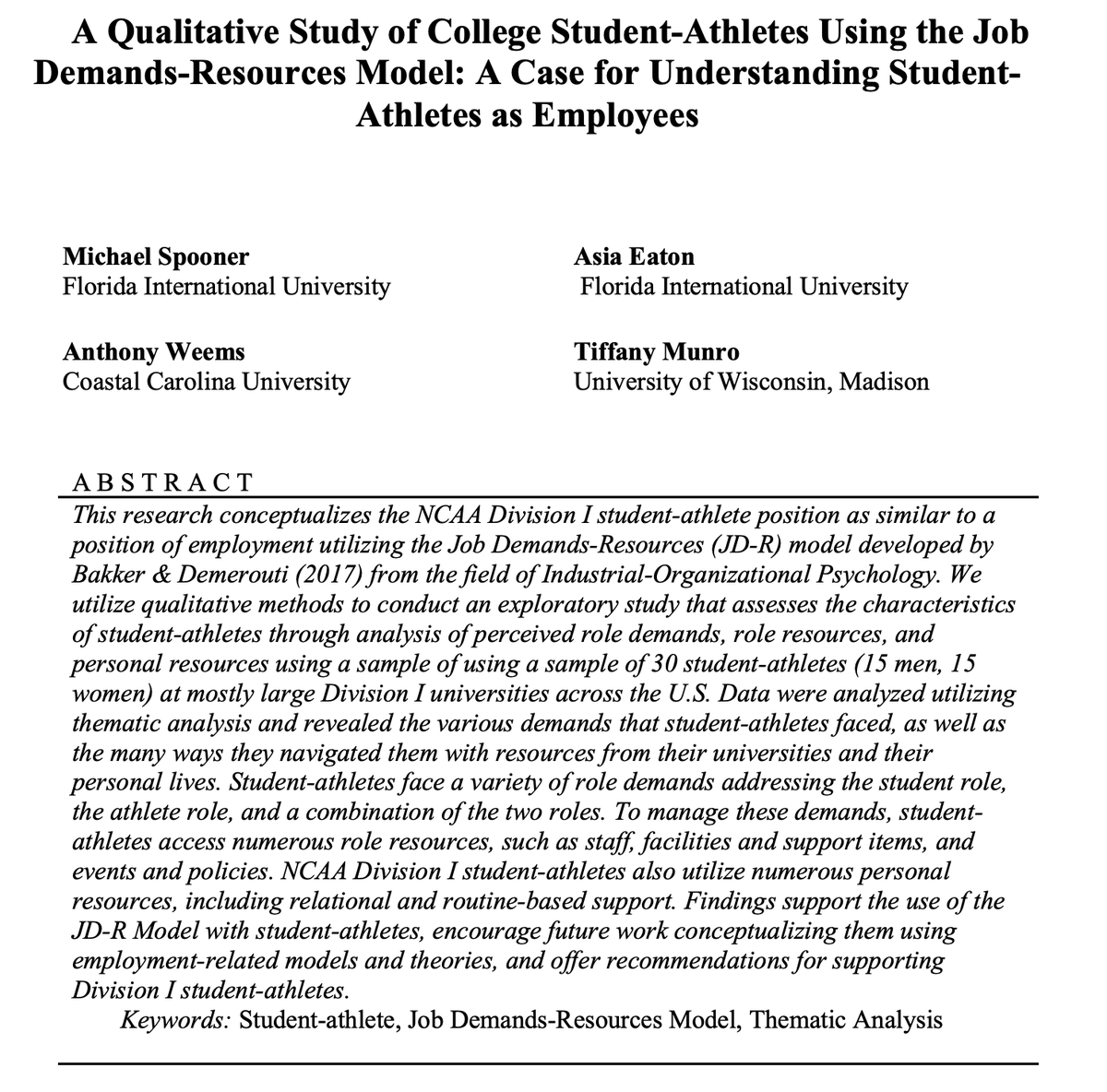 Journal of Athlete Development and Experience tweet media