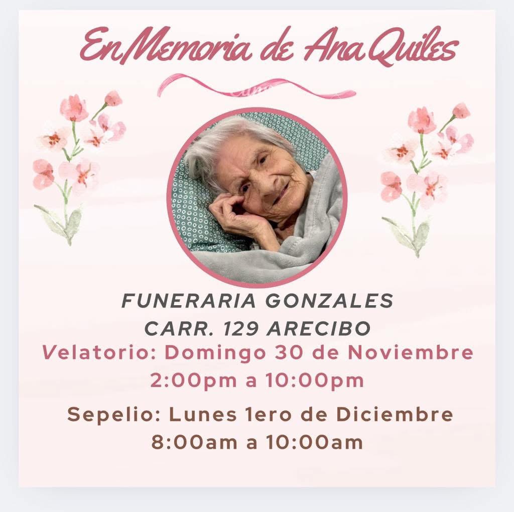 With the passing of Thanksgiving, my heart turns to my great aunt, Ana Quiles, the woman whose courage, sacrifice, and love shaped our entire family.

It was Ana who brought our family from Puerto Rico to the mainland, believing deeply in the promise of the American Dream. Her