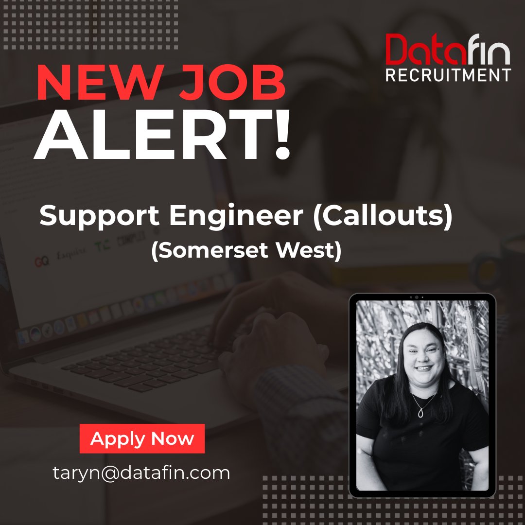 DatafinSA's tweet image. ARE you the go-to person for solving tech problems? Then a dynamic provider of comprehensive IT solutions with a customer base across South Africa wants you as their next Support Engineer.

Apply here - datafin.com/job/support-en…

#supportengineer #datafinrecruitment