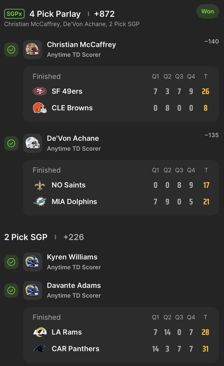 LinkDFS's tweet image. “Big Board” = Big Ws 🙌

💰 I cashed these parlays straight from the team’s content yesterday!

Our Black Friday deals are ending soon, join below. ⬇️