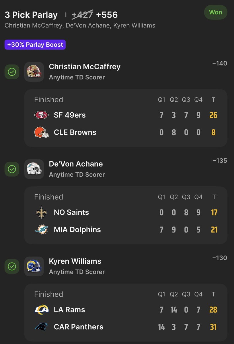 LinkDFS's tweet image. “Big Board” = Big Ws 🙌

💰 I cashed these parlays straight from the team’s content yesterday!

Our Black Friday deals are ending soon, join below. ⬇️