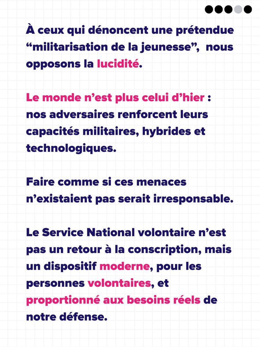 👮🛡️ Les Jeunes en marche du Loiret se félicitent de l'annonce du Service National volontaire, une nouvelle forme d'engagement exigeante et tournée vers l'avenir, ouverte aux jeunes de 18 à 25 ans. 

🧵 [1/2]