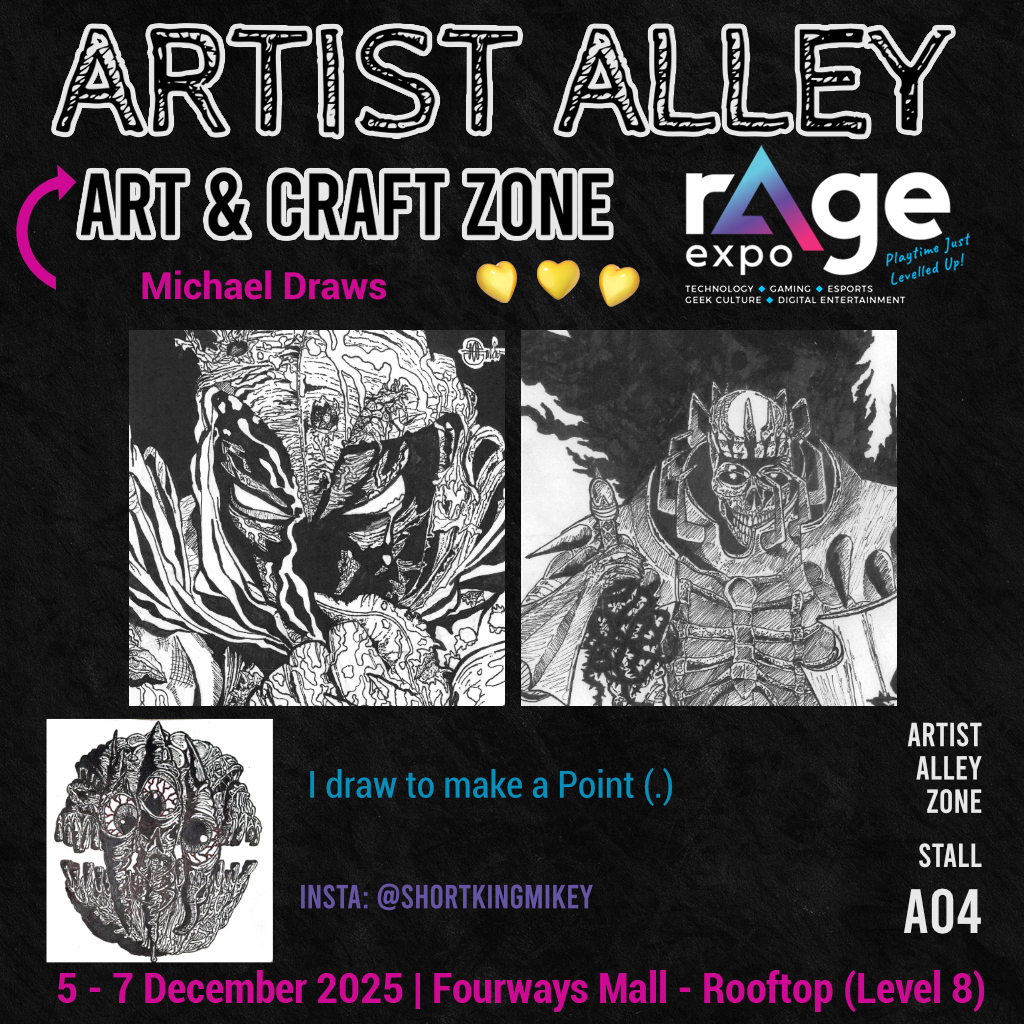 LegionInkSA's tweet photo. Find this creator in the rAge Expo Artist Alley!

5, 6 &amp; 7 December - Fourways Mall (Level 8) South Africa.

Tickets on sale: https://t.co/I9OtzfuM8r

#rAgeExpo2025 #howler #artistalley #art #craft #create #gaming https://t.co/7bDqOenT4y