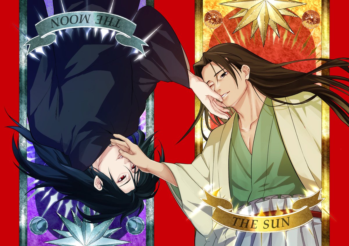 ganpuku_e's tweet image. ワンドロ⭐️の描きお直しhsmd

☀️は正位置、🌙は逆位置が良いのだそう__(ﾐﾘしら)