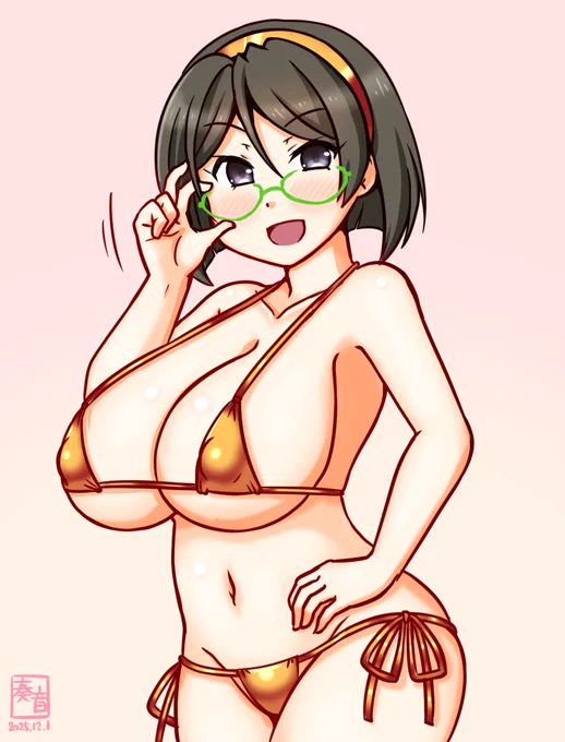 「よーし、これはいい改修! さすが司令、隙がありません!」 #艦これ版真剣お絵描き60分一本勝負_20251201 #霧島