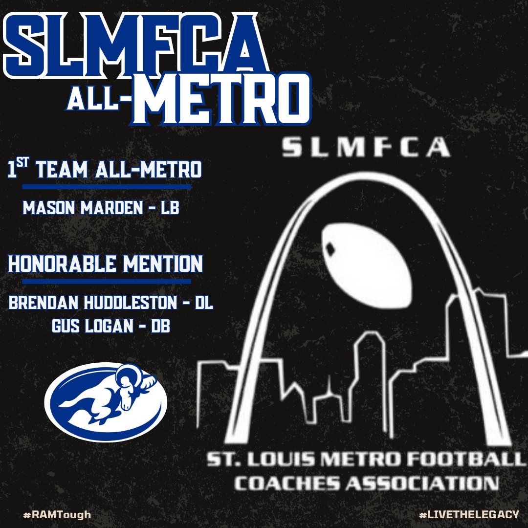 LadueRamsFB's tweet image. Congratulations to our Football Rams for earning All-Metro Honors for the 2025 Season!  #RAMTough #LiveTheLegacy