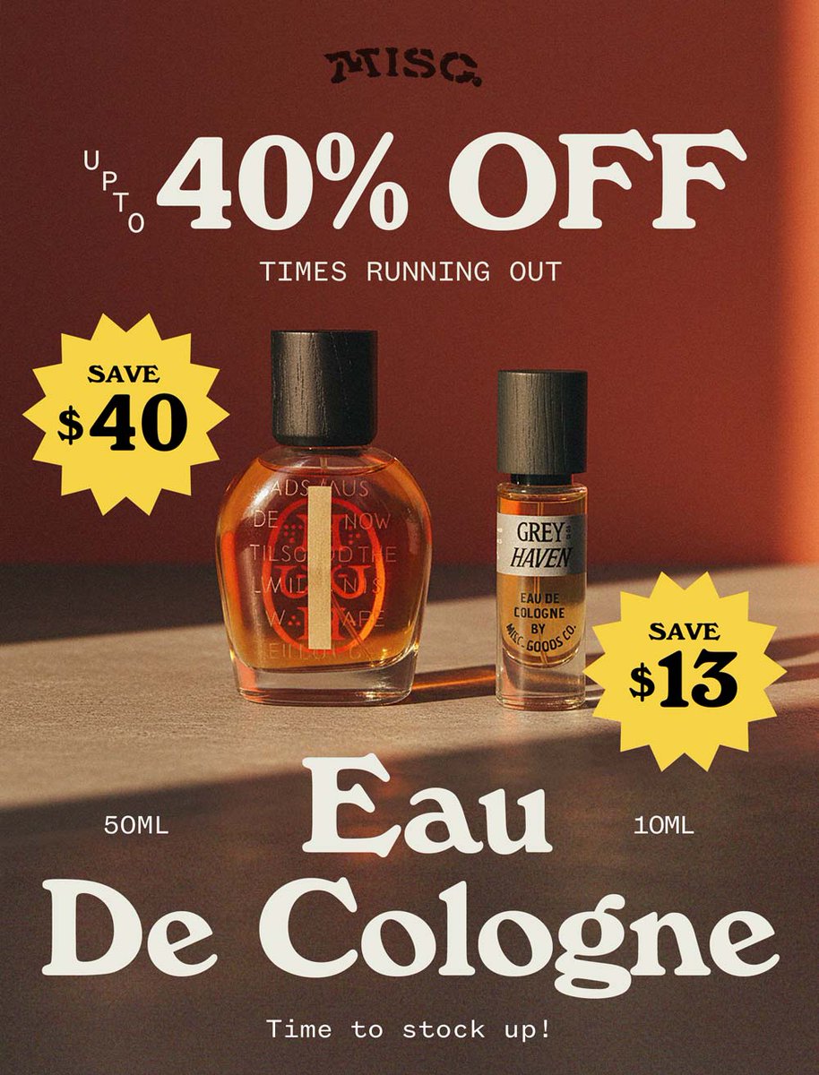 We're offering +10% off <a href="/misc_goodsco/">Misc. Goods Co.</a> products that we're already deeply discounted. Todays the last day.

misc-goods-co.com