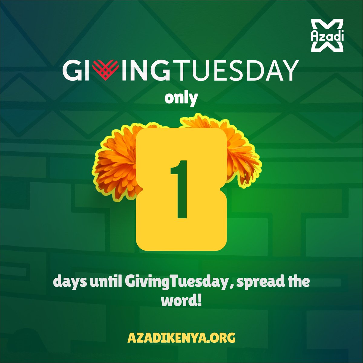 AzadiCommunity's tweet photo. Hello friends,

1 day until we rise together.

Stay tuned. Stand with survivors.
#FreedomInHerHands #GivingTuesday #AzadiCommunity #SurvivorLed #FeministFuture https://t.co/LFskuLEBu2