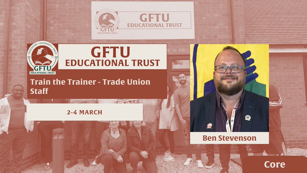 GFTUET's tweet image. 📣 One of our most-requested courses is BACK and better than ever!

🎓 Train the Trainer for Trade Union Staff - perfect for regional officers and organisers etc. 

@BrummieBenS will be lead this course 👋

👉 Spaces are limited - gftuet.org.uk/courses/train-…

#GFTUET