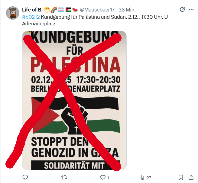 daungari167925's tweet photo. #b0112 #b0212 kommt alle nicht zu #Berlin Adenauerplatz um 17:30, Brian das Brot will die Luft wegatmen. https://t.co/Y6iJhnxtGs