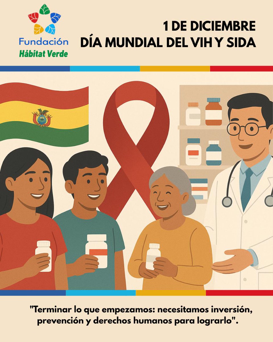 Nuestro compromiso dual:

Apoyamos los esfuerzos de prevención, educación y no discriminación hacia las personas que viven con VIH

#DíaMundialDelSIDA #VIH #SaludPlanetaria #SaludParaTodos #HábitatVerde