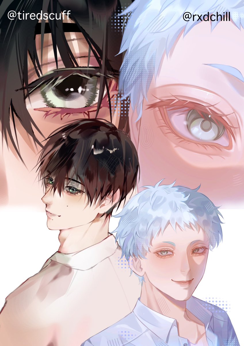 art collab with <a href="/rxdchill/">Rei 🍜 CF21 After Sales</a> !! inspired by “the summer hikaru died”. i drew yoshiki, and rei drew hikaru 🌻🤍

#TSHD #yoshiki #hikaru #fanart #digitalart #artcollab