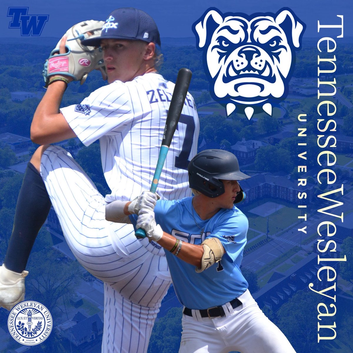 JacksonZeltner's tweet photo. I want to thank God for giving me strength to fight through trial and tribulation. I also want to thank my family for being there for me through this journey. I am excited to announce my commitment to Tennessee Weslyan University. Go bulldogs!
@SiegelAthletics 
@SiegelBaseball_ https://t.co/cCvOwxQsbO