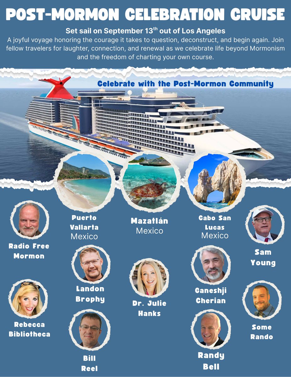 44 of the 50 Cabins we have been allotted have been Reserved.  Also this cruise is short on Balcony Cabins due to faster than normal booking of this cruise.  AND Exciting News Dr. Julie Hanks is our latest Mormon Influencer to COME ABOARD.  Reserve you spot on the ship before its