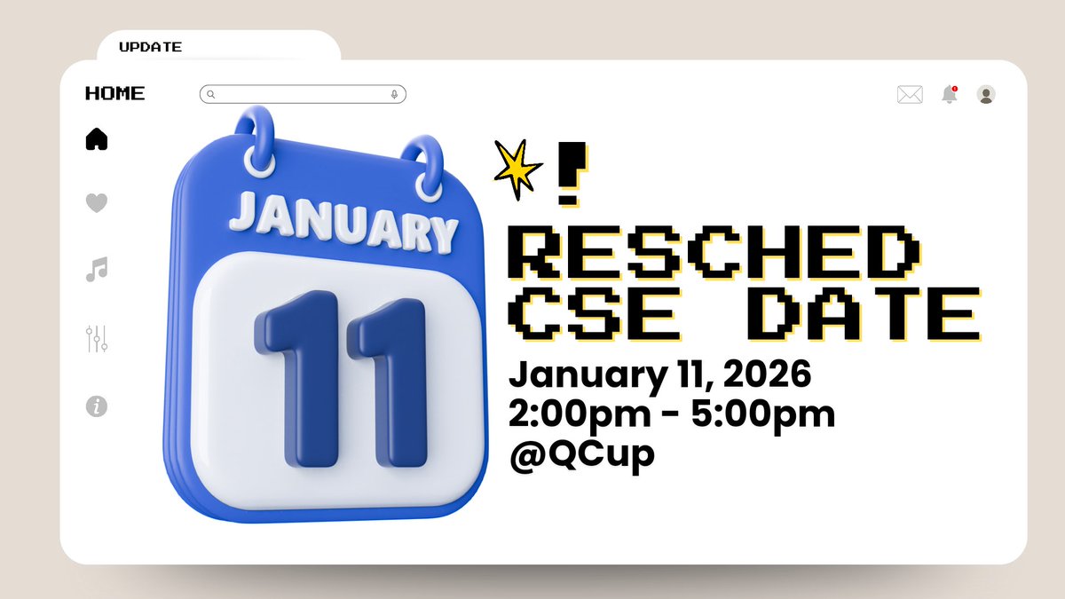 ☆ Heads up, Semi stans .ᐟ

Turn the volume back up, the stage is calling! The rescheduled Set The Stage: A Semi Eita CSE is back on January 11!

Don’t forget to pull up in your fiercest concert-ready outfits, we can’t wait to see you steal the show!

#SetTheStageSemiCSE