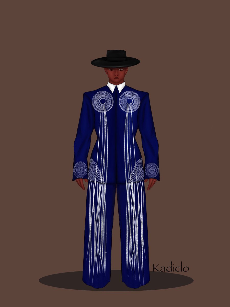 macharlezz's tweet photo. @akinfaminu looking Stunning✨ in Azul de Fuego(Blue of fire) by @kadi_clo 

Illustrated by Me✍🏾 https://t.co/lTT8294VJ0