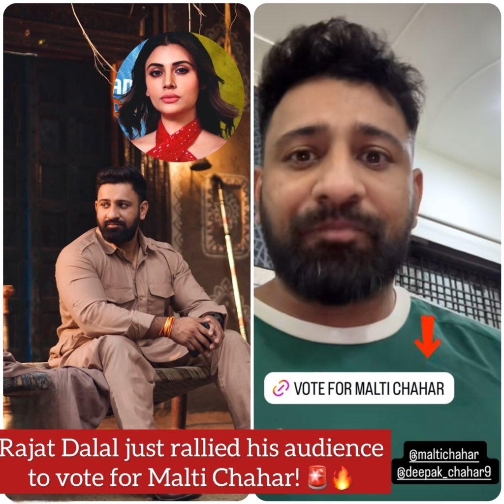 tellykhazana's tweet photo. Rajat Dalal just rallied his audience to vote for Malti Chahar! 🚨🔥
Is this the push she needed to turn the tables? 👀📈
#RajatDalal #MaltiChahar #BB19 #BiggBoss19 #SupportYourFav #VotingTime https://t.co/QIlwiZkGQE
