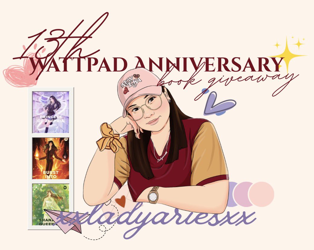 ladyarieswp's tweet photo. 13th Wattpad Anniversary book giveaway!!! Kindly visit my FB page for more details.

Link: https://t.co/5yFlSMhSpd

#13YearsWithXXLADYARIESXX https://t.co/w4Lf9zQCZt