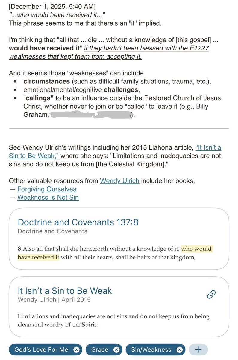 MyGospLib_Notes's tweet image. Grateful today for another manifestation to me of God&apos;s great love for me (and you!).

Link to Wendy Ulrich:
amazon.com/stores/author/…