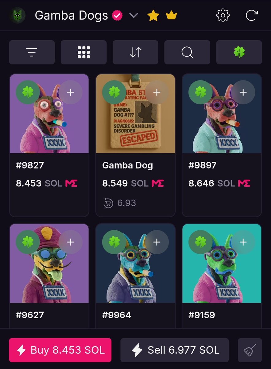 velovee77's tweet image. Floor Price 8.4 SOL ~ $1.1k 
+40% on the last 24h. 

There is a big announcement coming soon. Batch 3 will start being sold for 10SOL. 

the @gambadogs is the best NFT project at the moment. 

Be Early.